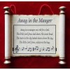 Away in the Manger Scroll Ornament